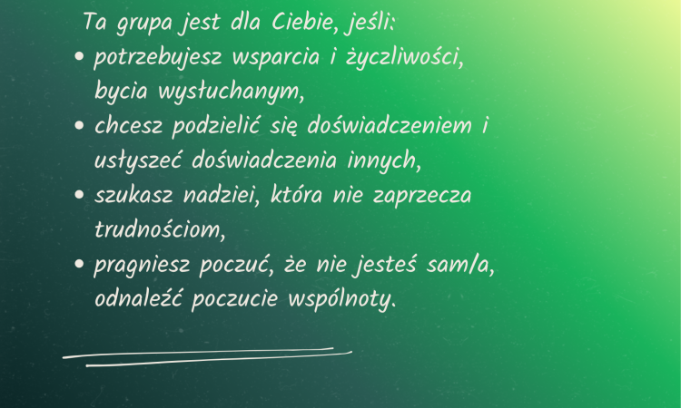 Krąg wsparcia dla RODZICÓW dzieci w spektrum autyzmu 